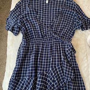 BP Nordstrom Belted Romper in Navy